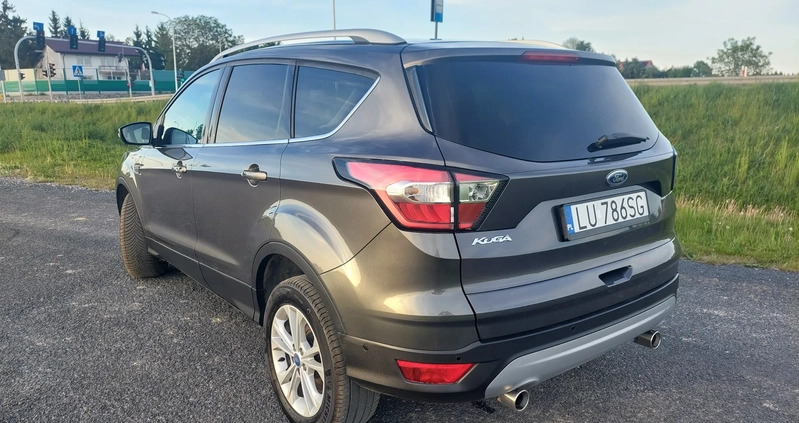 Ford Kuga cena 70800 przebieg: 143480, rok produkcji 2017 z Lublin małe 172